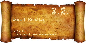 Wenzl Renáta névjegykártya